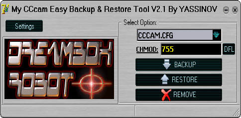 My CCcam Easy Backup Restore Tool V2.1