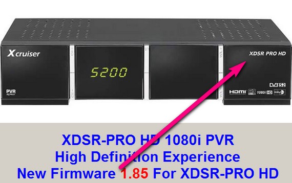 New Firmware 1.85 For XDSR-PRO HD