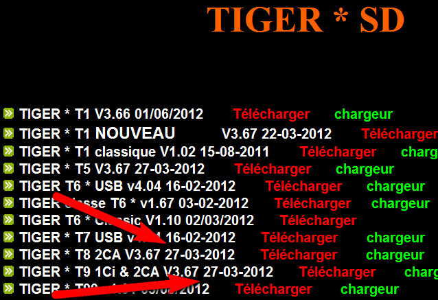 جديد اجهزة التايغر من الموقع الرسمي 29/3/2012 - تايجر T1  T5 T8  T9
