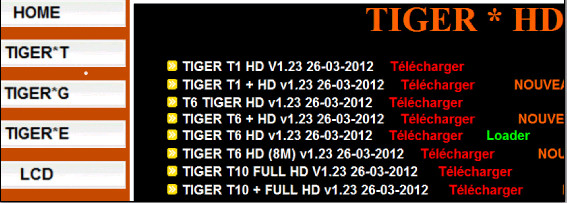جديد اجهزة التايغر من الموقع الرسمي 29/3/2012 - تايجر T1  T5 T8  T9