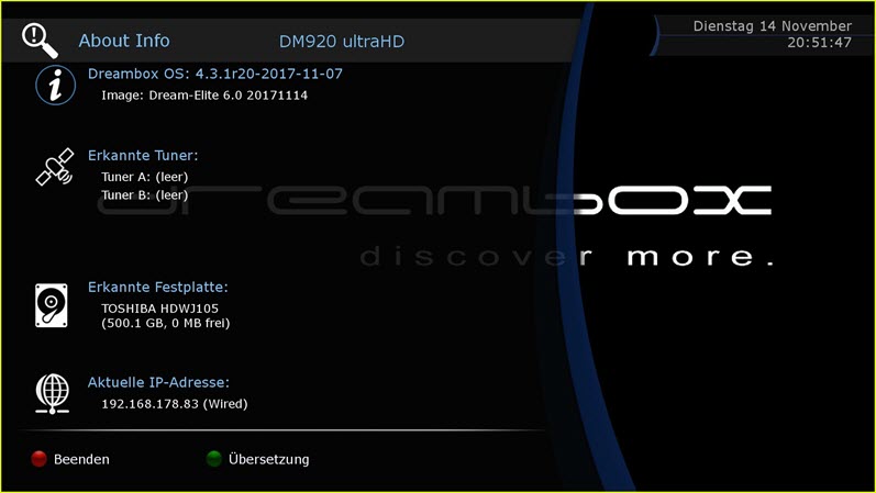 OE2.5 Dream Elite 6.0 For DM 920 Ultra HD​