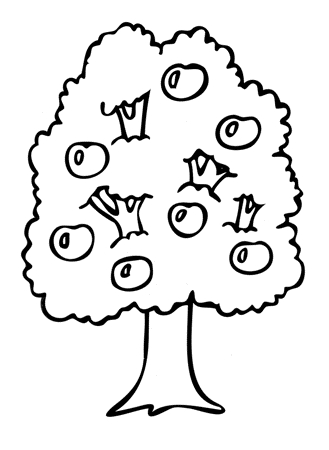 صور شجرة مفرغة للتلوين , رسم و تلوين شجرة لرياض الاطفال