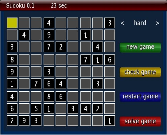 Sudoku 0.1 Plugin