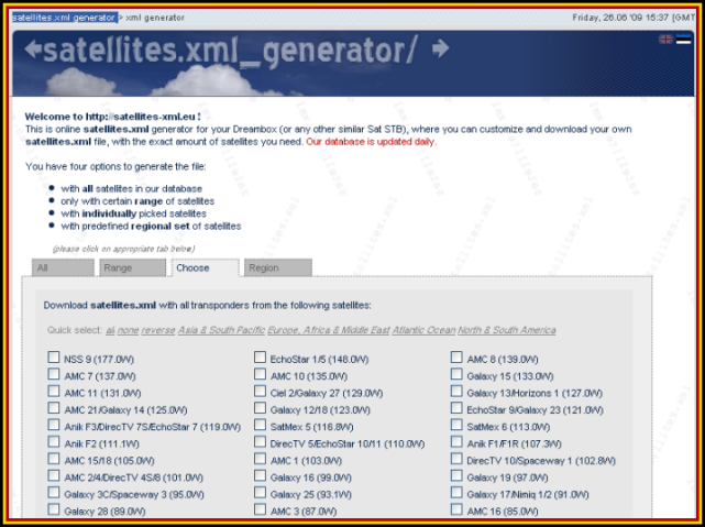  satellites.xml generator