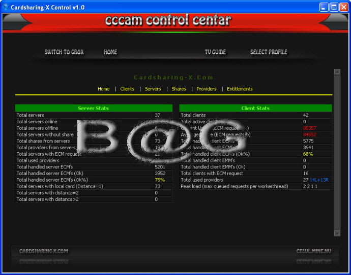 CCcam & Gbox Control Centar