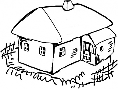 رسومات بيوت للأطفال جاهزة للتلوين Houses Coloring