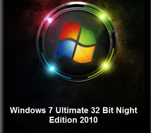 النسخه الجميله و المنشطه الى حازت على اعجاب الكثير Windows 7 32 Bit Ultimate Night Edition 2010