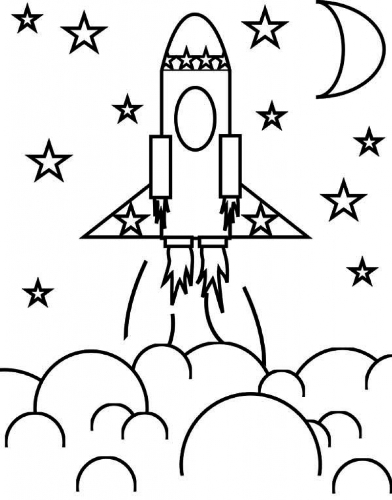 رسومات صاروخ الفضاء , تلوين طائرة , رسومات فضاء
