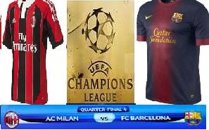 Watch Barcelona vs AC Milan Champions League 12-3-2013 live online
