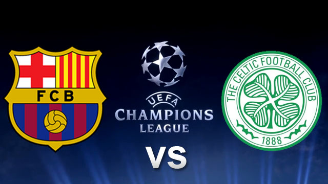 Barcelona vs Celtic in the Champions League Wednesday 11/12/2013
