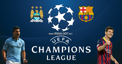 Manchester City vs Barcelona Champions League tuesday 18 February 2014