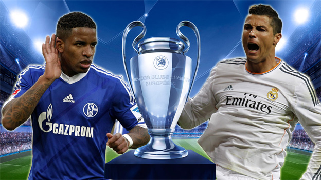 Real Madrid vs Schalke in the Champions League on Tuesday 26/2/2014