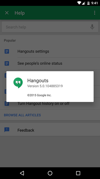  Hangouts 5.0    